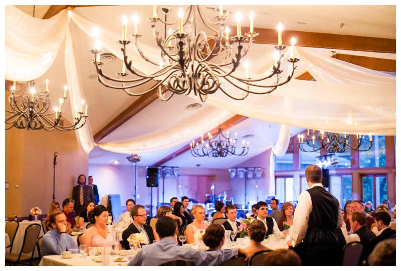Minnesota wedding photographer, Majestic Oaks Golf Club, wedding, reception, chandelier, draping