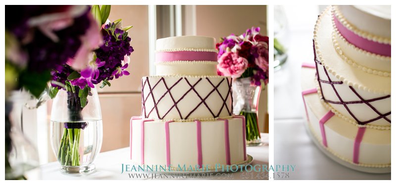 Le Méridien Chambers, Minneapolis wedding, cake, dessert, pink and purple cake