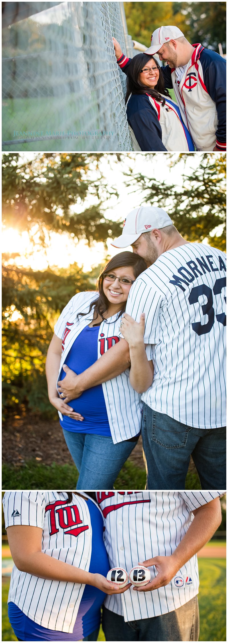 Twins maternity session, sports theme maternity session, jerseys, couple, maternity photos, baby bump, baseballs, Twins maternity session, Minnesota maternity session
