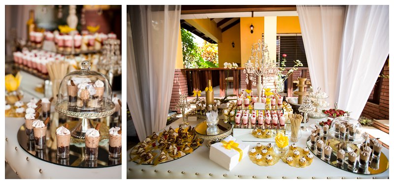 Dominican Republic Wedding, yellow and white wedding, desserts, wedding dessert, dessert shooters, wedding food, dessert table, destination wedding, tropical wedding