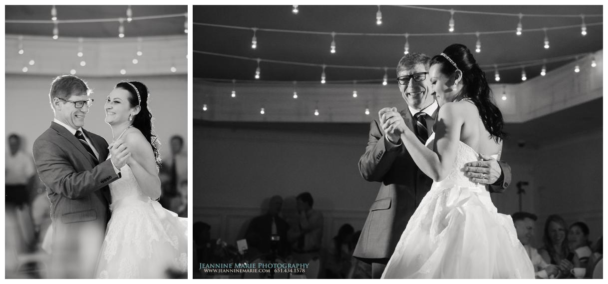 St. Paul College Club, Twin Cities Wedding Photographer, Jeannine Marie Photography, father daughter dance, bride, reception, wedding