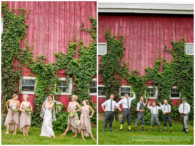 bridal party poses, wedding day poses, Hope Glen Farm, Twin Cities rustic wedding venues, Saint Paul wedding photographer, Jeannine Marie Photography_0819