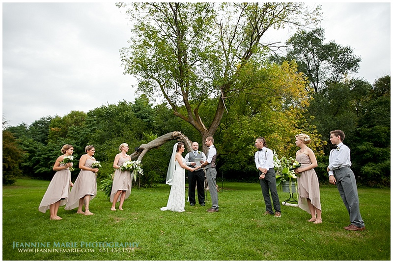 key wedding moments, outdoor ceremony, Hope Glen Farm, Twin Cities rustic wedding venues, Saint Paul wedding photographer, Jeannine Marie Photography_0826