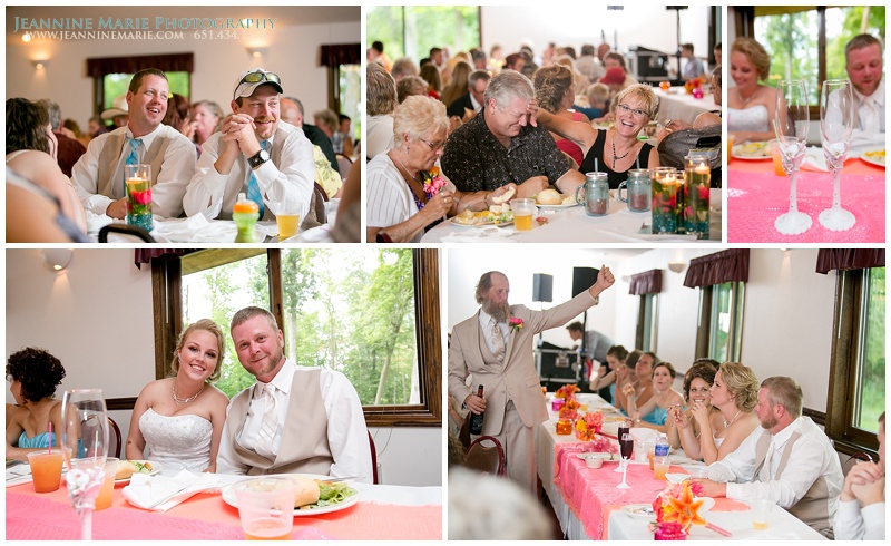 wedding reception, pink and blue wedding, Anderson's Horseshoe Bay Lodge, Northern Minnesota wedding venues, Twin Cities wedding photographer, Jeannine Marie Photography_0495