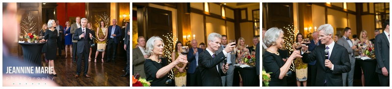 Minneapolis Club, toasts, speeches, bride, groom, reception, wedding