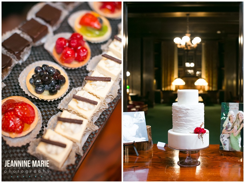 Minneapolis Club, desserts, wedding, reception, cake, wedding cake, pastries, chocolate