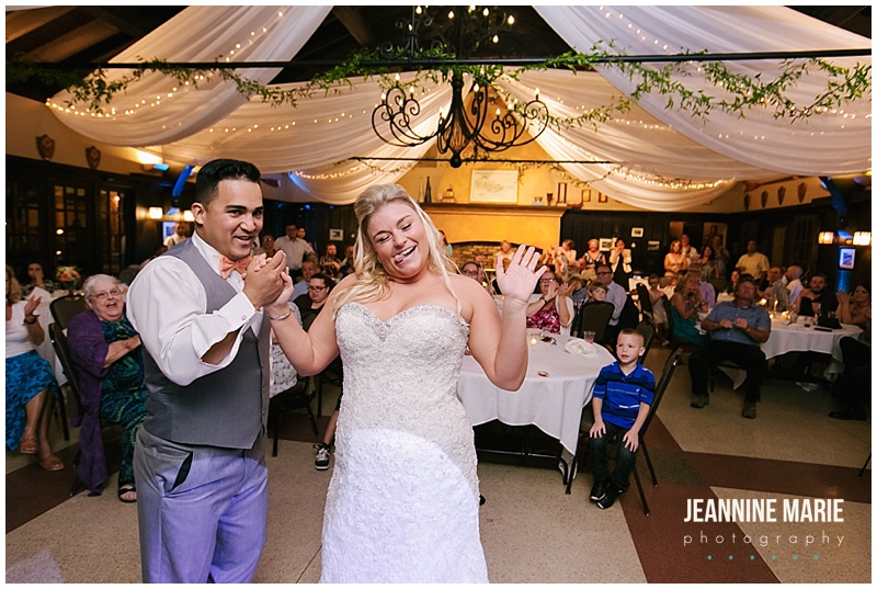 MN Boat Club, Minnesota, first dance, bride, groom, reception, wedding, funny faces