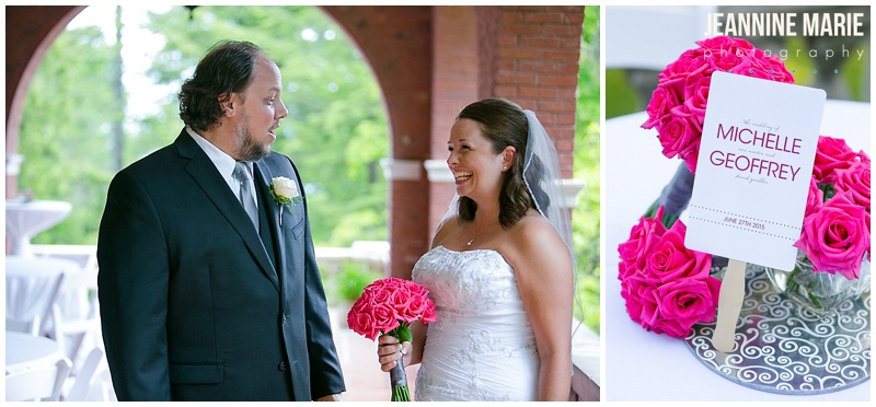 Glensheen Mansion, weddings, bride, groom, first look, program, ceremony, fan, flowers, bouquets