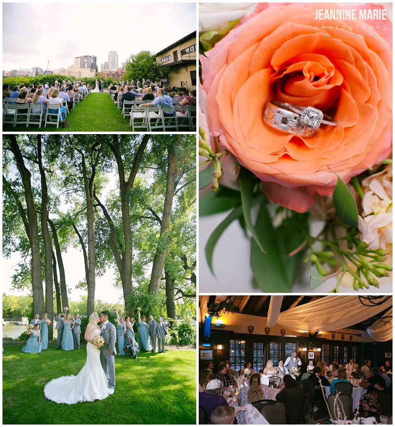 Minnesota Boat Club, wedding, bride, groom, bridal party, ceremony