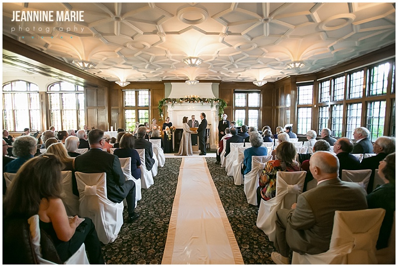 University of St. Paul Club, wedding, ceremony, indoor, Apres, chair covers