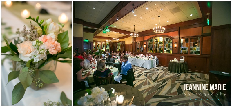 McCormick and Schmick's, wedding, wedding reception, dinner, tables, head table, decor, decorations, guests, dining room