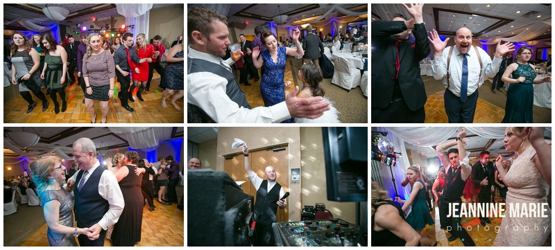 Ramada Plaza Minneapolis, dance, wedding, wedding reception, wedding fun, DJ, winter wedding