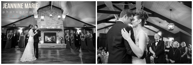first dance, Manor House, Carriage House, Ohio weddings, bride, groom, black and white photo, fireplace, candles, bridal party