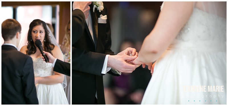 A'BULAE, wedding ceremony, vows, ring exchange, wedding, indoor wedding, winter wedding, St. Paul wedding venues, bride, groom