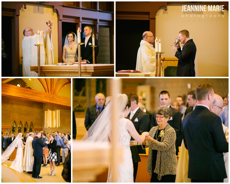 communion, wedding, wedding ceremony, religious wedding, church wedding, bride, groom, Bemidji wedding, Minnesota wedding