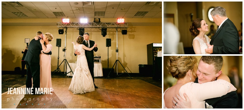 Hampton Inn, Bemidji wedding, Minnesota wedding, father daughter dance, mother son dance, bride, groom, wedding