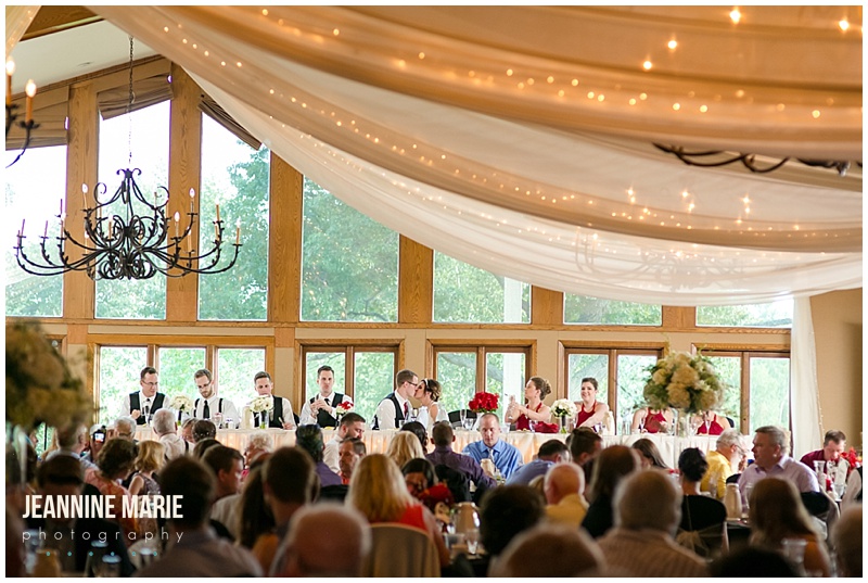 Majestic Oaks Golf Club, wedding, wedding reception, ceiling draping, chandeliers, wedding decor, wedding inspiration