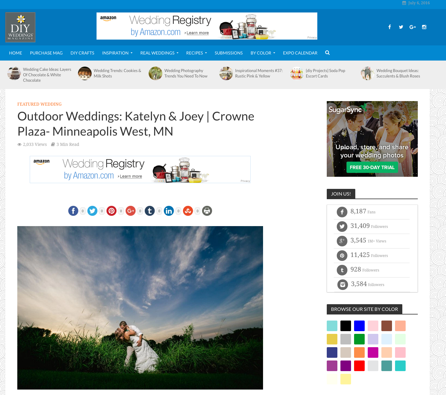 DIY Weddings Magazine, featured in, as seen in, published in, Jeannine Marie Photography, published Minnesota wedding photographer
