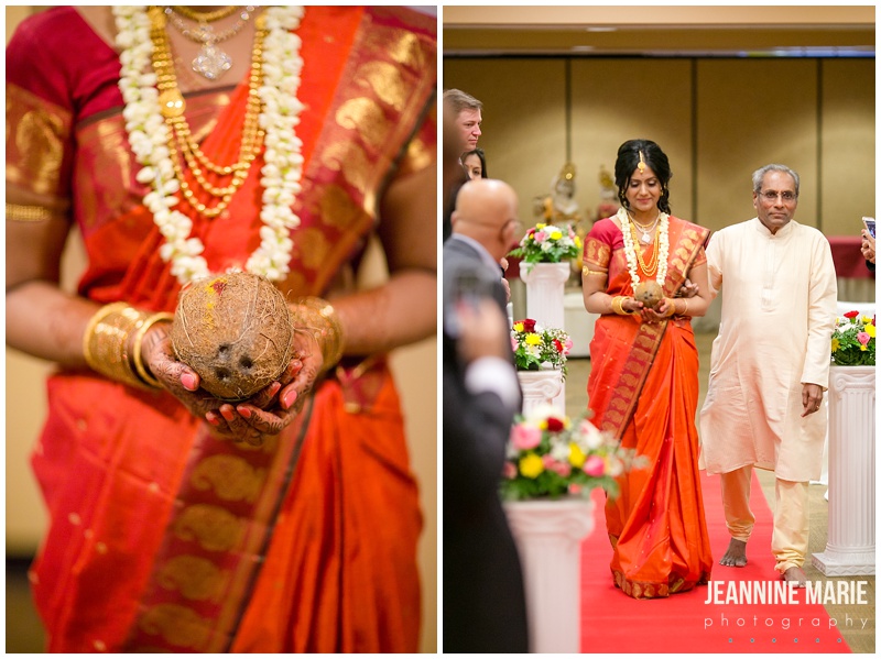 bride, wedding gown, Hindu Temple of Minnesota, Hindu wedding, Indian wedding, father of the bride, wedding inspiration