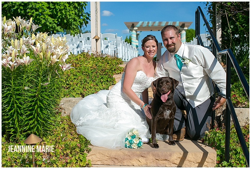 Brackett's Crossing, bride, groom, dog, wedding, wedding photos