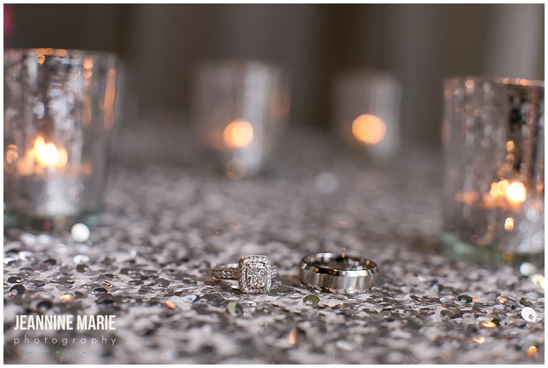 rings, ring shot, linens, candles, wedding event, wedding decor, Minneapolis wedding