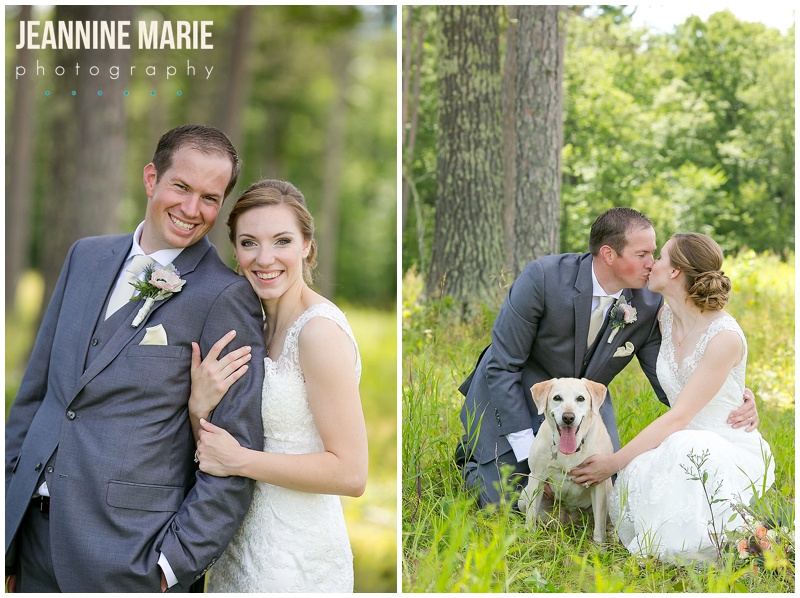 BWB Ranch, bride, groom, wedding, summer wedding, portraits, outdoor wedding, bridal gown, wedding gown, groom attire, wedding poses, wedding portraits, dog, wedding dog
