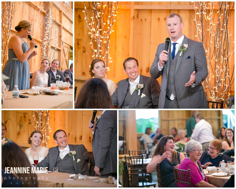 BWB Ranch, wedding, wedding speeches, wedding toasts, wedding reception, barn wedding, Minnesota barn wedding, Minnesota wedding