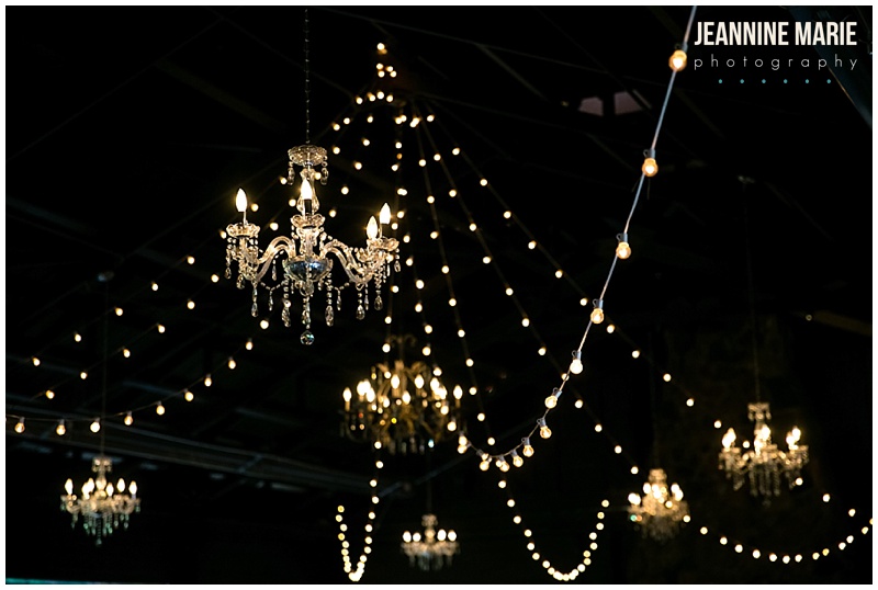 chandeliers, wedding decor, Hope Glen Farm, wedding, wedding ceremony, Minnesota wedding, barn wedding, rustic wedding, Minnesota barn wedding