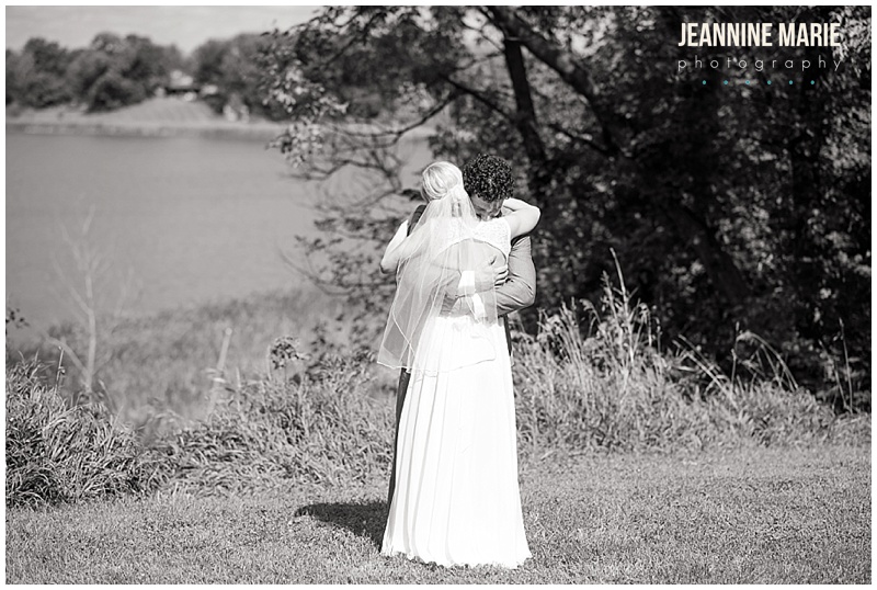 farm wedding, DIY wedding, Minnesota wedding, Minnesota farm wedding, bride, groom, wedding gown, wedding dress, veil, first look