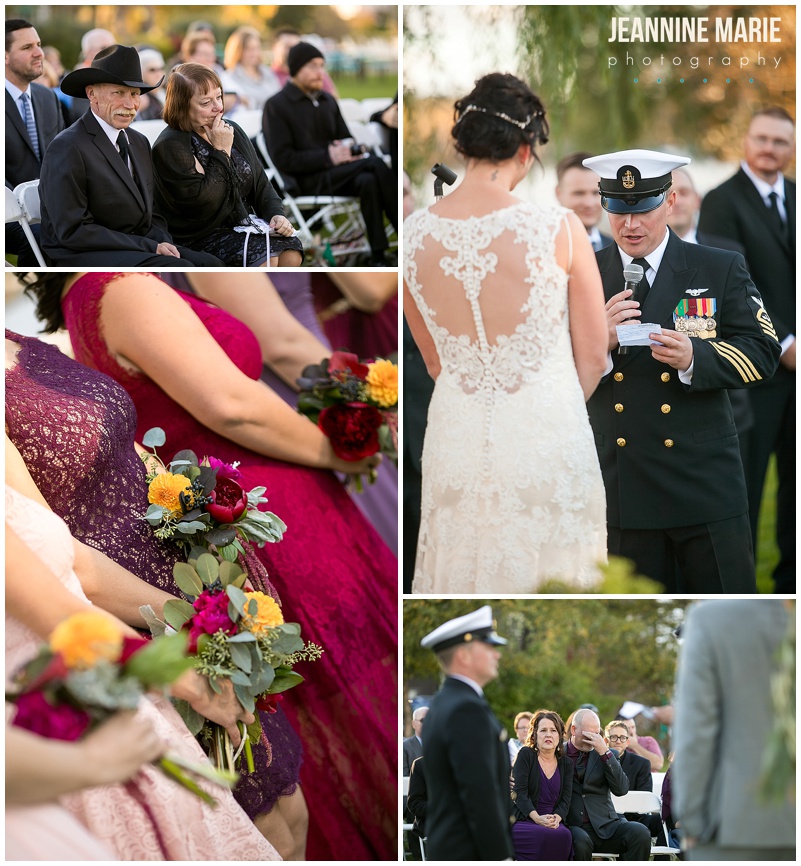 Cragun's R
esort, fall wedding, outdoor wedding, military wedding, wedding ceremony, outdoor wedding ceremony