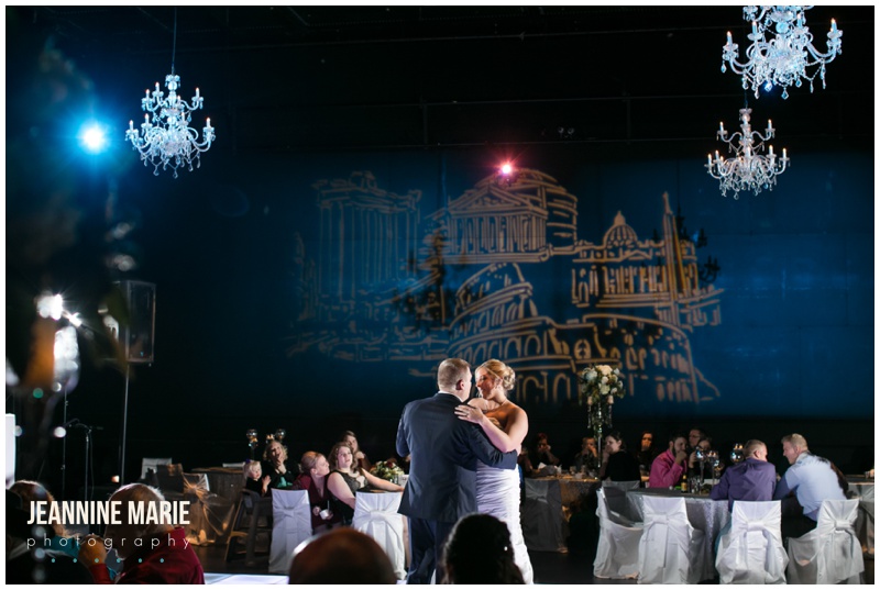 The Guthrie, first dance, Minneapolis wedding, bride, groom, wedding inspiration, wedding reception 