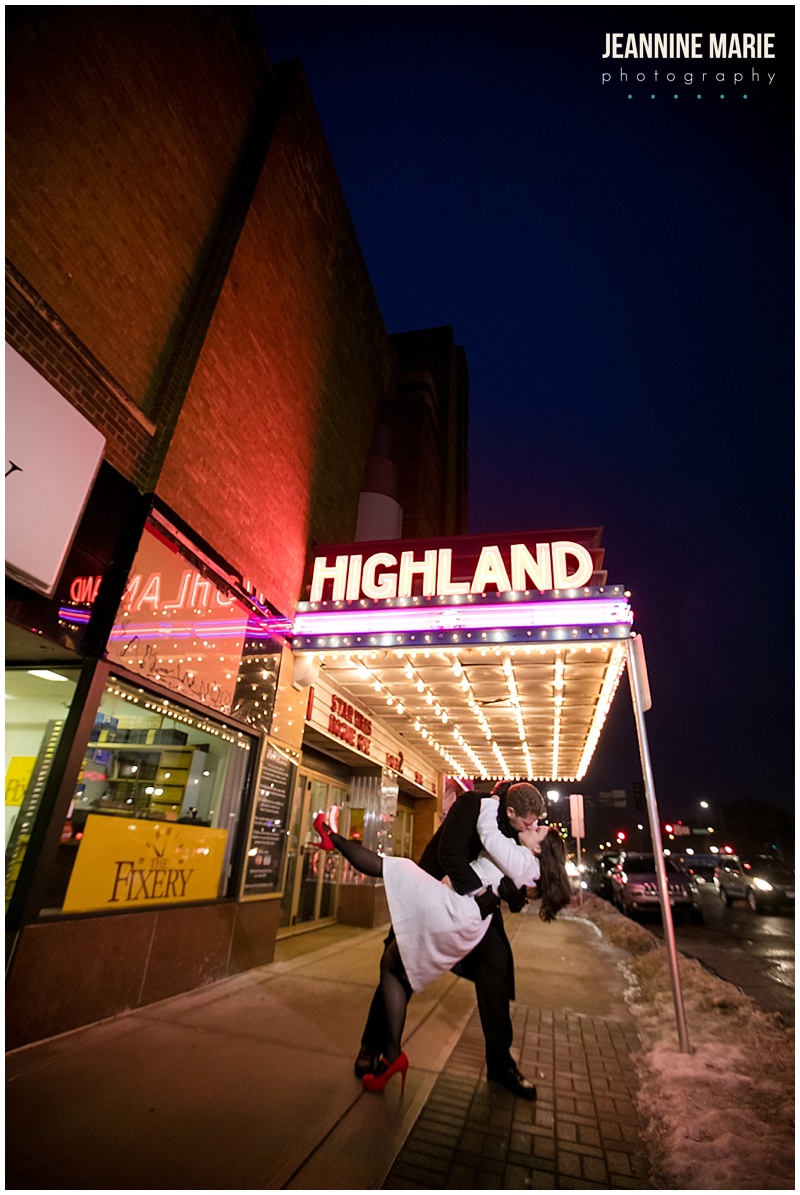 Highland Theater, engagement session, winter engagement, engaged, Saint Paul engagement, Saint Paul engagement session, Minnesota winter, winter engagement photos