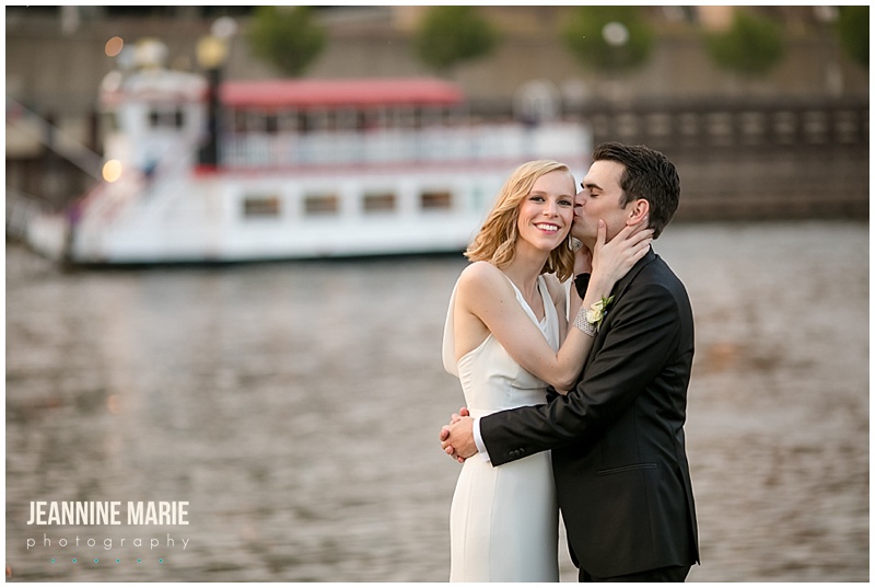 paddleboat, Mississippi River, bride, groom, portraits, Jeannine Marie Photography, Minnesota wedding photographer, Saint Paul wedding photographer, Minneapolis wedding photographer, Minnesota Boat Club wedding, Minnesota Boat Club, Minnesota Boat Club wedding photographer, unique wedding venues, Minnesota wedding venues, Ask for the Moon Events, Instant Request DJ, art deco wedding, yard games, wedding ideas, casual wedding, Mintahoe Catering, Sadie's Couture Floral, Affordable I Do's, Onsite Muse, JenMar Creations, Claire Ward Illustrations, Erin Goetel Sketch Artist, art wedding 