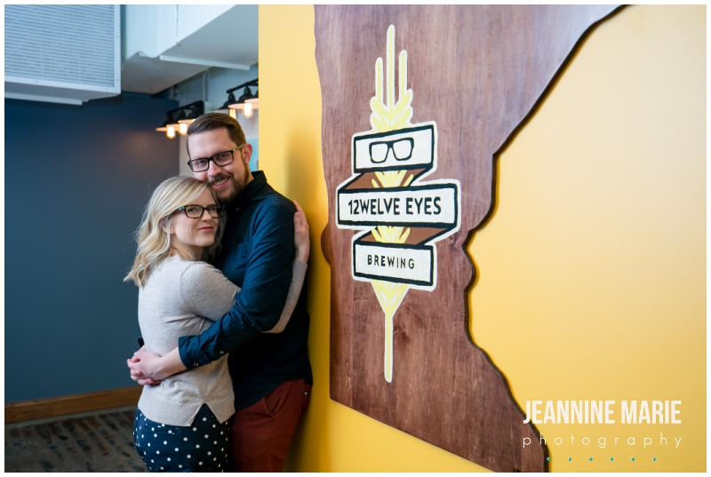 local breweries, Twin Cities breweries, engagement photos, 12welve Eyes Brewing, Union Depot, engaged, engagement session, engagement photos, Saint Paul, Saint Paul engagement, Saint Paul brewery, Saint Paul engagement photos, brewery engagement, brewery engagement photos, winter engagement photos, winter engagement, Jeannine Marie Photography, Saint Paul engagement photographer, Minnesota engagement photographer, engagement photography, Saint Paul engagement photography
