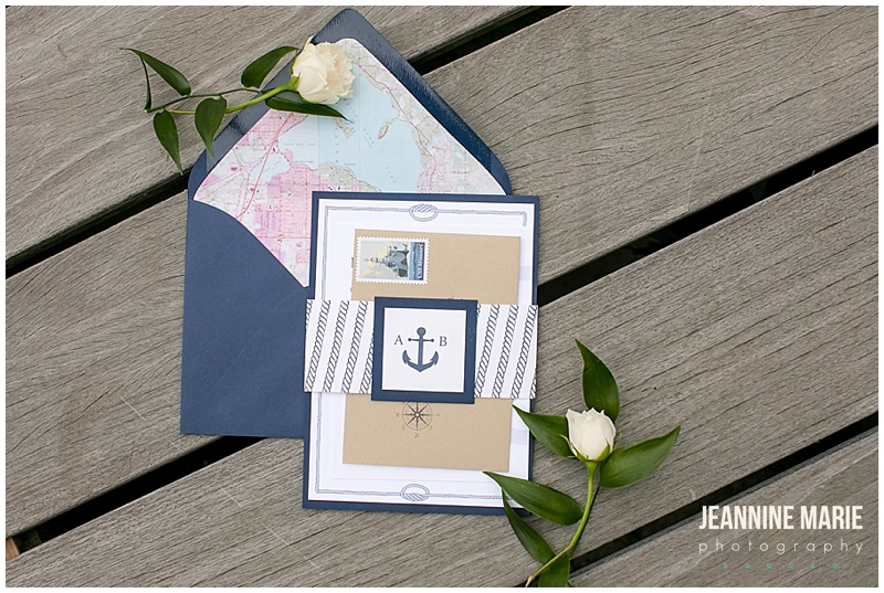 stationery, nautical wedding stationery, lakeside wedding stationery, sailboat wedding stationery, White Bear Yacht Club, nautical wedding, nautical wedding venue, White Bear Lake, Twin Cities wedding venues, Minnesota wedding venues, navy and blush wedding, navy blue wedding, blue wedding, pink wedding, lakeside wedding, lakeside wedding venues, yacht club wedding, summer wedding, Jeannine Marie Photography, Minnesota wedding photographer, Saint Paul wedding photographer, White Bear Yacht Club wedding photographer, wedding details, ivory wedding, ivory flowers, hot pink flowers, blue and white wedding, Uy-Lennon Floral & Events, Hunt-Wright Design Co, wedding inspiration, romantic wedding style, Blush by Hayley Paige, Amy Rachael Makeup Artistry, Cayla Rouleau, Dream Day Dressing Rooms, Bridal Emporium, styled shoot, styled wedding