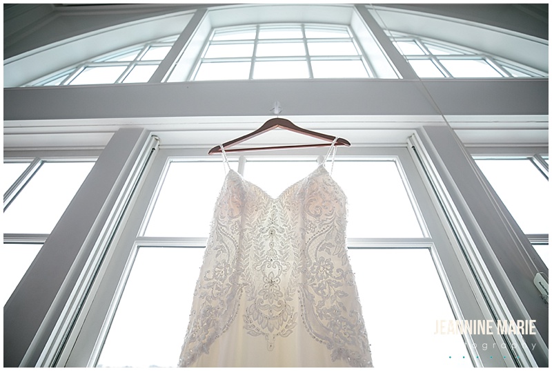 wedding gown, window, hanger, White Bear Yacht Club, nautical wedding, nautical wedding venue, White Bear Lake, Twin Cities wedding venues, Minnesota wedding venues, navy and blush wedding, navy blue wedding, blue wedding, pink wedding, lakeside wedding, lakeside wedding venues, yacht club wedding, summer wedding, Jeannine Marie Photography, Minnesota wedding photographer, Saint Paul wedding photographer, White Bear Yacht Club wedding photographer, wedding details, ivory wedding, ivory flowers, hot pink flowers, blue and white wedding, Uy-Lennon Floral & Events, Hunt-Wright Design Co, wedding inspiration, romantic wedding style, Blush by Hayley Paige, Amy Rachael Makeup Artistry, Cayla Rouleau, Dream Day Dressing Rooms, Bridal Emporium, styled shoot, styled wedding