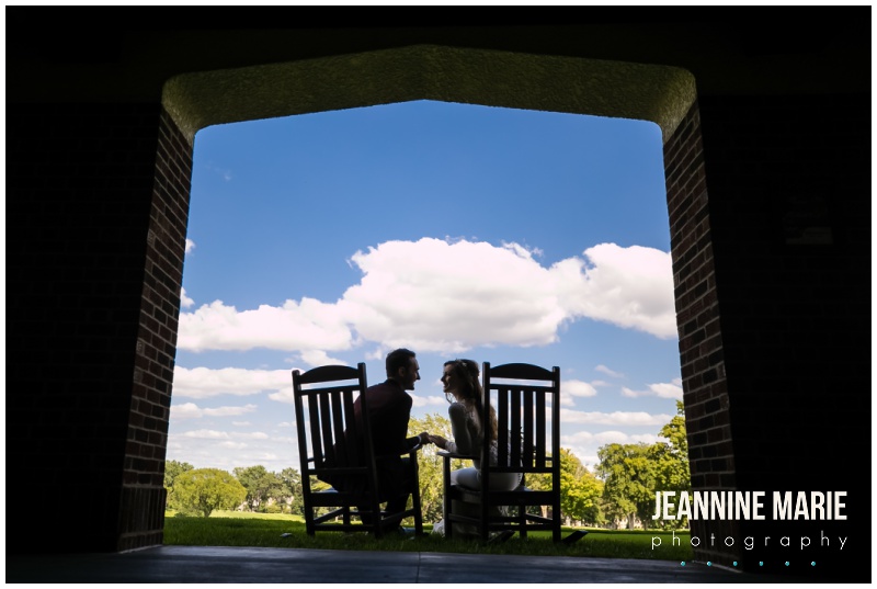 bride, groom, silhouettes, rocking chairs, Interlachen Country Club, Richfield Flowers, Sara's Cakery, Cold Spring Bakery, Linen Effects, Minnesota wedding photographer, Minneapolis wedding photographer, Jeannine Marie Photography, burgundy wedding photographer, golf club wedding, DIY wedding, Star Wars wedding