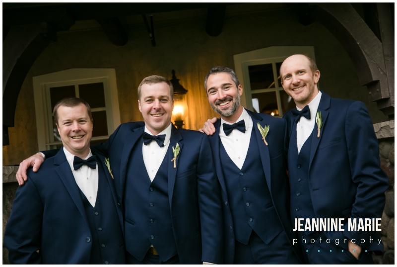 groom, groomsmen, navy suits, bow ties, Bavaria Downs, Chaska wedding venues, Chaska wedding, greenery wedding floral, white wedding floral, white and greenery, indoor wedding, Jessica Sommerhauser floral, D'amico Catering, Bellagala, Ivory Aisle Design, Angela's Atelier, Jona Loch Beauty, Bridal Accents Couture, fairytale wedding, cottage wedding, mansion wedding, charming wedding venues, Jeannine Marie Photography, Minnesota wedding photographer, Minneapolis wedding photographer, Chaska wedding photographer, Bavaria Downs wedding photographer, Saint Paul wedding photographer