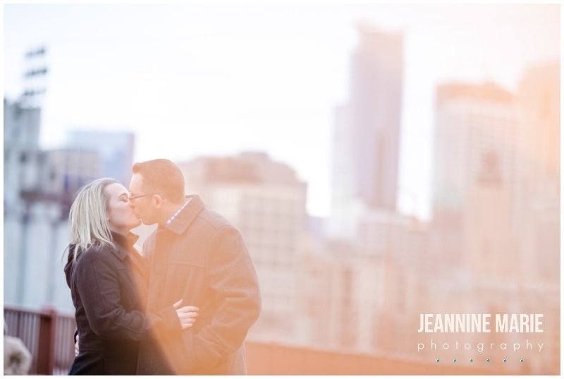 Stone Arch Bridge, engaged, engagement session, Jeannine Marie Photography