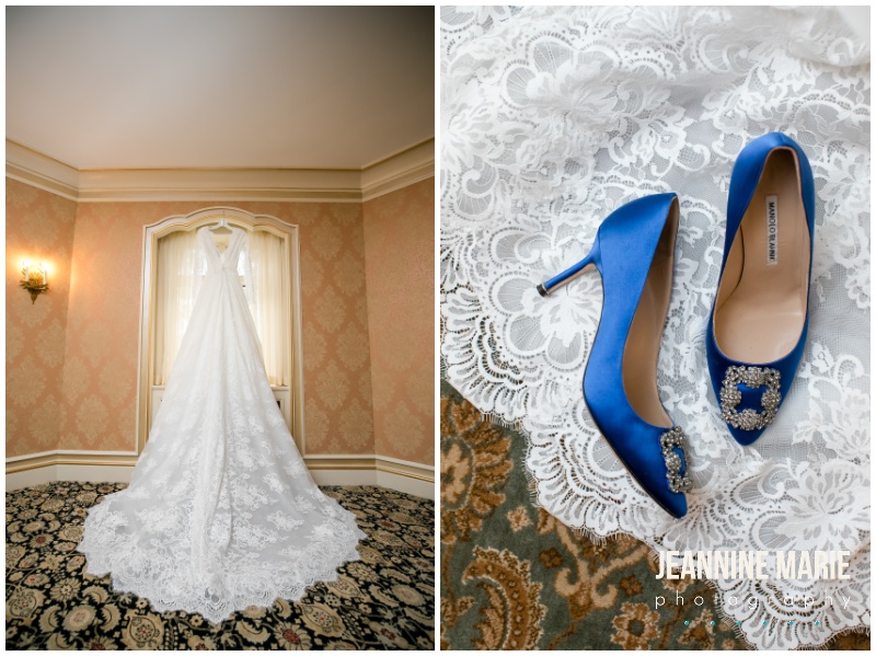 wedding gown, blue bridal shoes, blue shoes, veil, intimate wedding, covid wedding, pandemic wedding, fall wedding, outdoor wedding, St. Paul College Club, Positively Charmed, Jeannine Marie Photography, Saint Paul wedding, Saint Paul mansion wedding, Saint Paul wedding photographer, Twin Cities wedding photographer, blush wedding, navy wedding