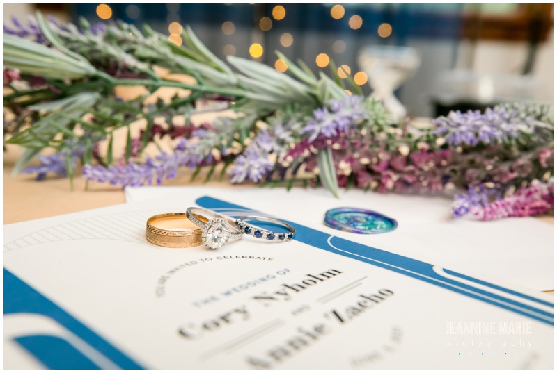 wedding rings, stationery, bouquet, lavender and sage wedding, outdoor wedding, Minnesota Landscape Arboretum, The Big Red Barn AirBnb, Pretty Petals by Bridget LLC, Red Bench Bakery, The Parlour Salon & Spa, Luxe Bridal, Keds, Helzberg Diamonds, Azazie, Menguin, Jeannine Marie Photography, Twin Cities wedding, Minneapolis wedding, micro wedding, Twin Cities micro wedding, Minneapolis micro wedding, Wayzata wedding, Chaska wedding, pandemic wedding, COVID wedding, virtual wedding