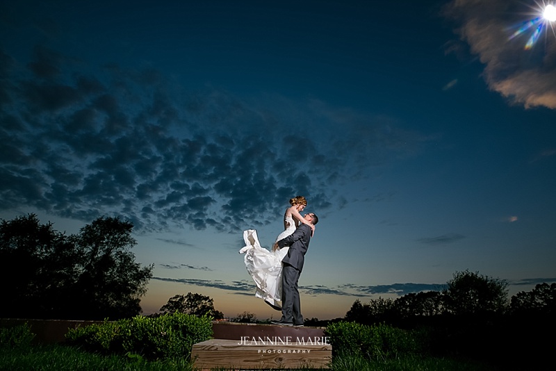 Night, Nighttime, Clouds, Embrace, Lift, Outdoor, Trees, Bride, Groom, Dress, Suit, Minnesota, Cottage Grove, Photography, Portrait