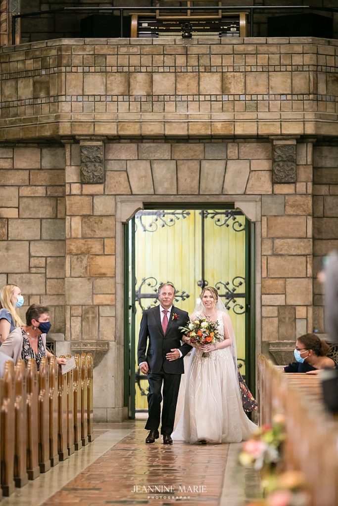 Our Lady of Victory Chapel, St. Catherines University, St. Paul, Minnesota, Wedding, Family, Dad, Bride, Suit, Dress, Isle, Holy, Church, Portrait, Photography
