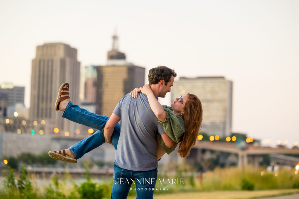 Engagement session portrait photographed by Minnesota photographer Jeannine Marie Photography