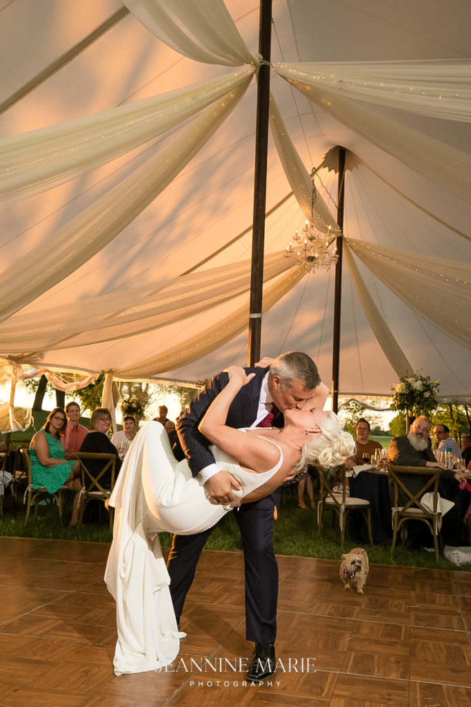 Portrait of first dance at Rustic elegance wedding photographed by Saint Paul photographer Jeannine Marie Photography