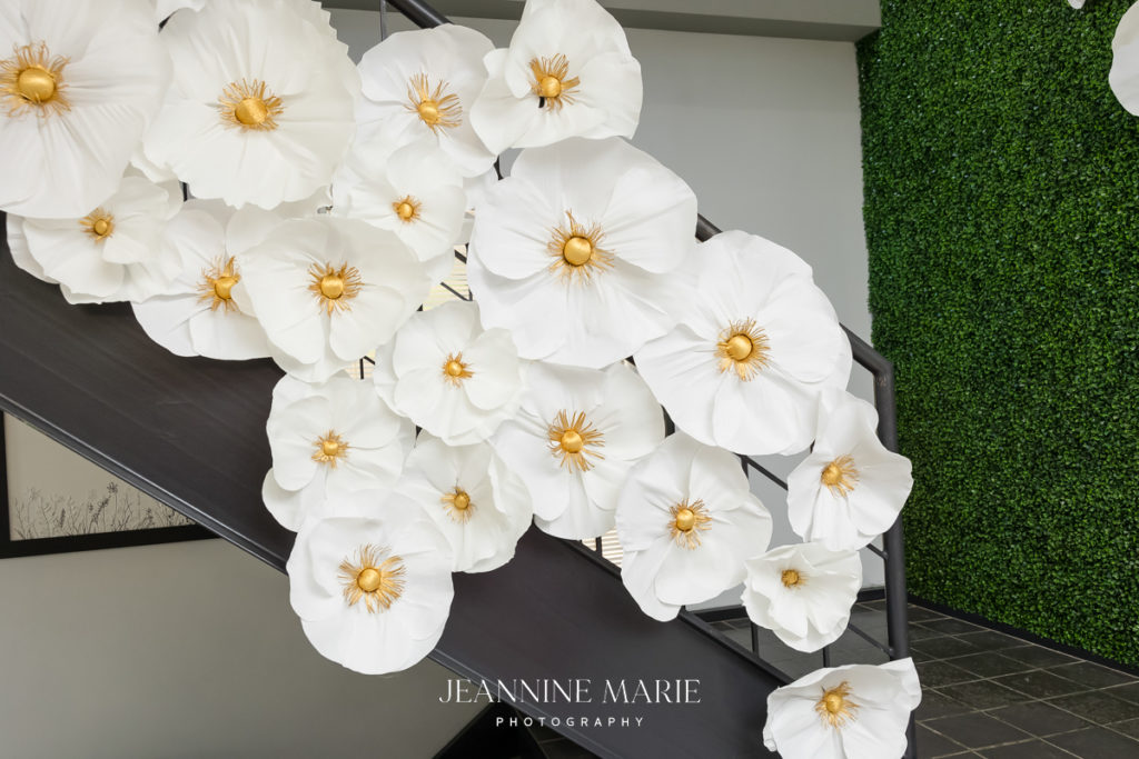 Portrait of Flower wall created by Studios Moss photographed by Twin Cities photographer Jeannine Marie Photography