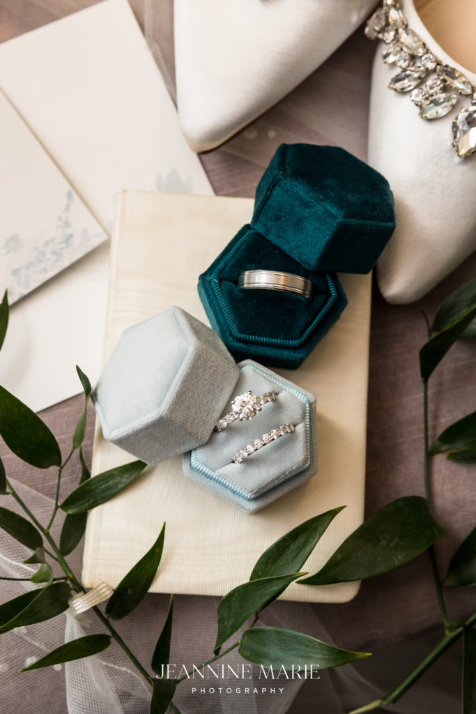 Engagement rings photographed by Saint Paul photographer Jeannine Marie Photography