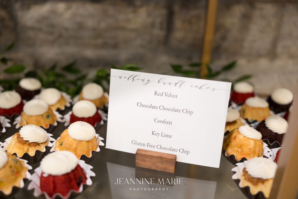 Wedding dessert menu ideas photographed by Minneapolis photographer Jeannine Marie Photography