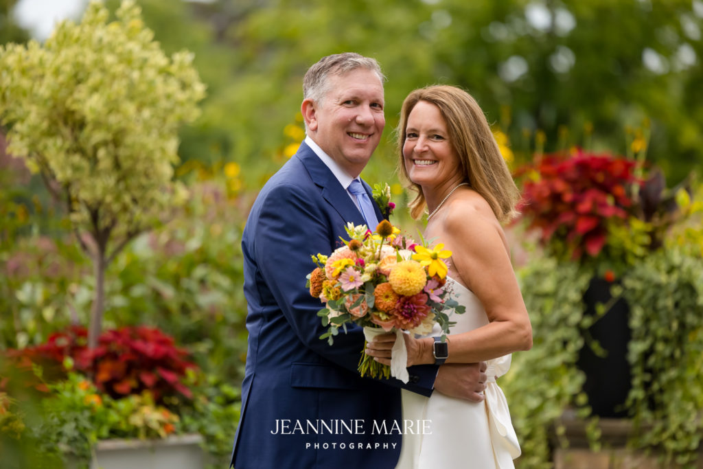Outdoor Garden Wedding photographed by Twin Cities wedding photographer Jeannine Marie Photography