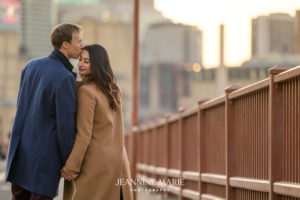 Engagement session at the stone arch bridge